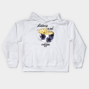 Kittens and Coffee Kids Hoodie